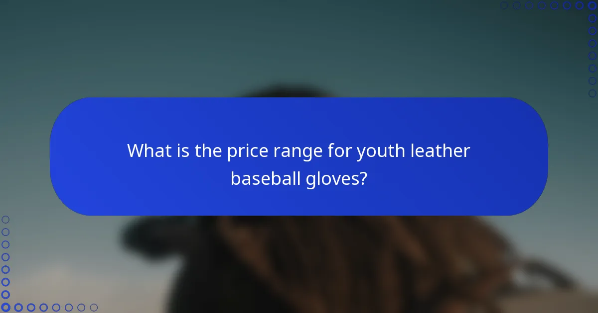 What is the price range for youth leather baseball gloves?