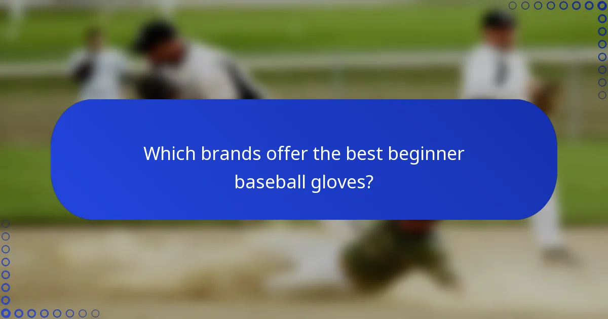 Which brands offer the best beginner baseball gloves?